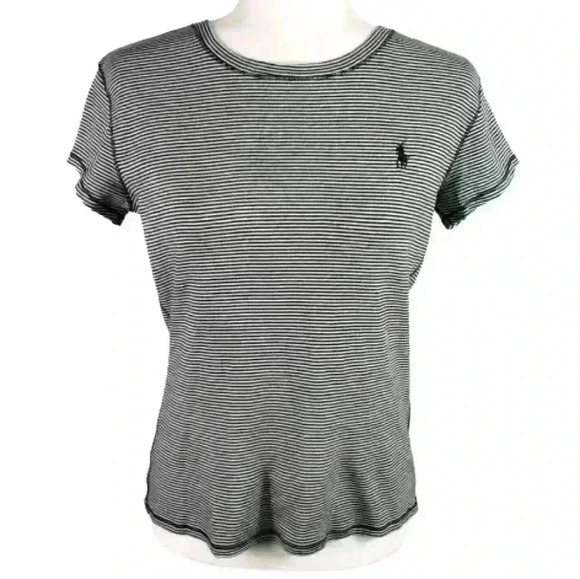 Ralph Lauren Blue Label Tops - Ralph Lauren Sport Top Blue White Stripe Cotton